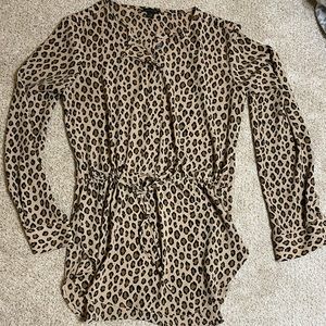 Cheetah print Ann Taylor top